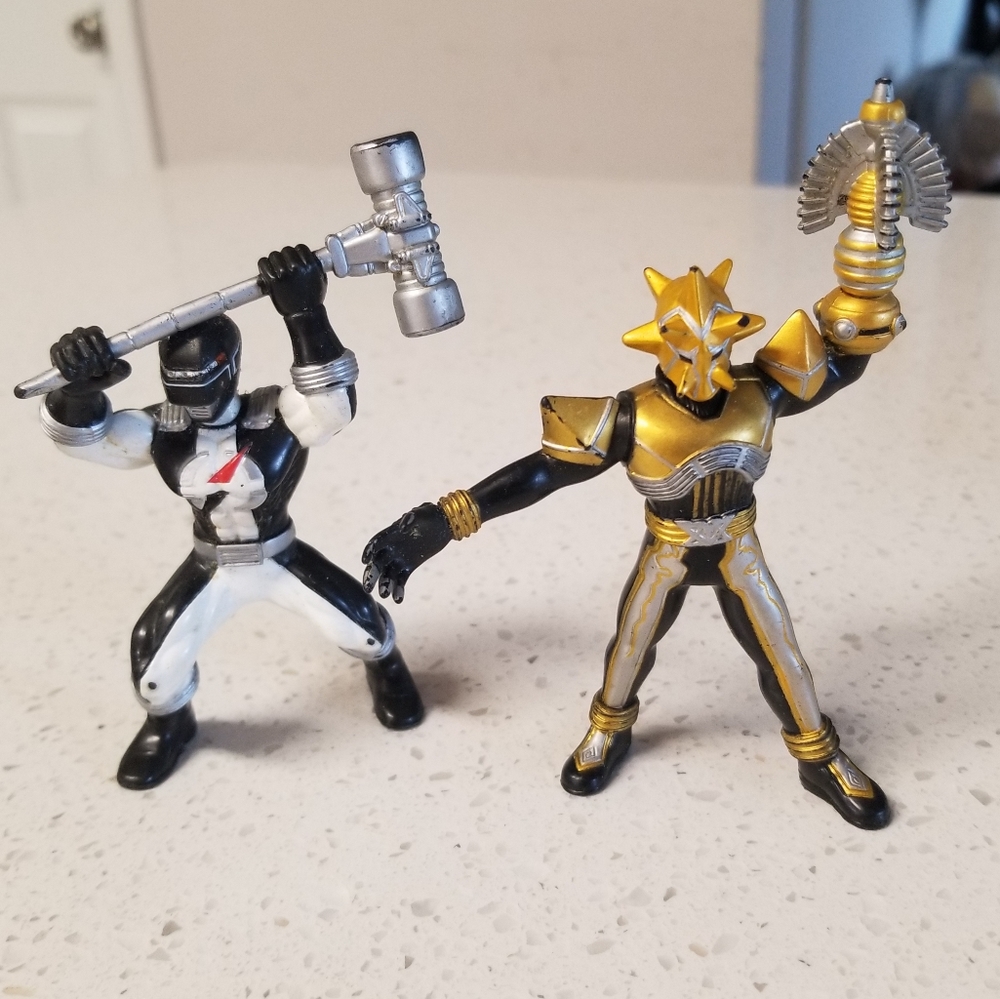 Power Rangers : Operation Overdrive - Black Ranger  & Orange Head Kry